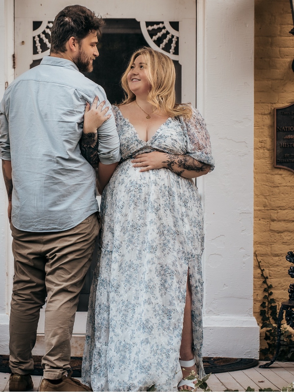 The Worth Collective Floral V-Neck Maxi Dress